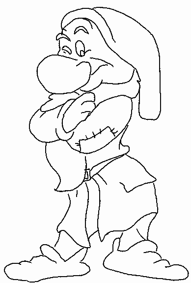 Coloriage Grincheux nain