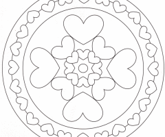 Coloriage mandala coeur